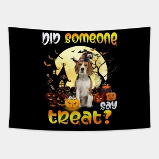 Beagle Did Someone Say Treat Happy Halloween Tapestry