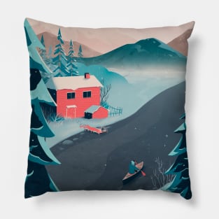 Finland Travel Poster Pillow