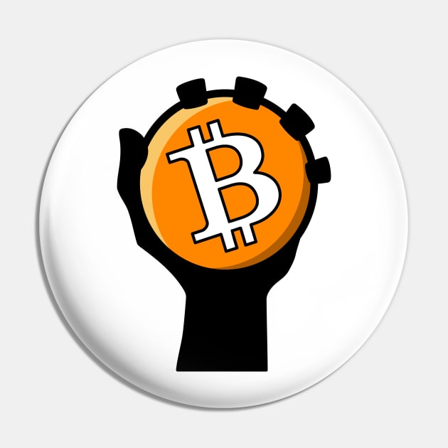 hand holding bitcoin, new era digital decentralization money Pin by Akman