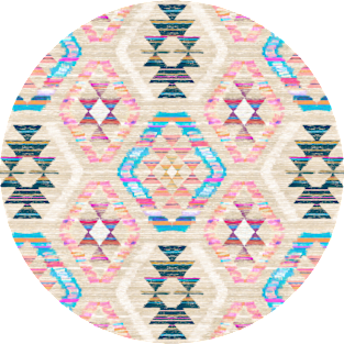 Woven Textured Pastel Kilim Pattern Magnet