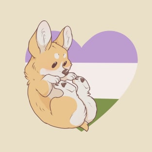 Genderqueer Pride Corgi T-Shirt