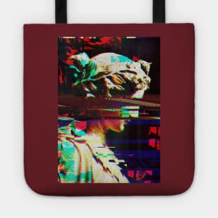 Vaporwave greek glitch statue Tote