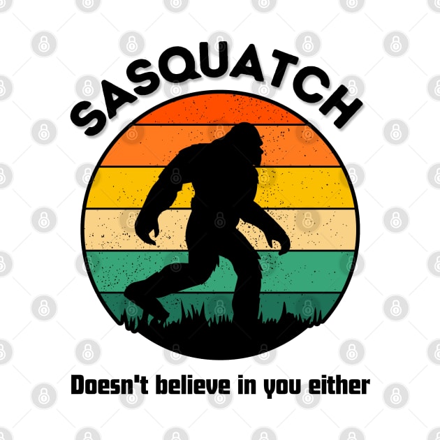 sasquatch retro style doesn't belive in you either by Syntax Wear