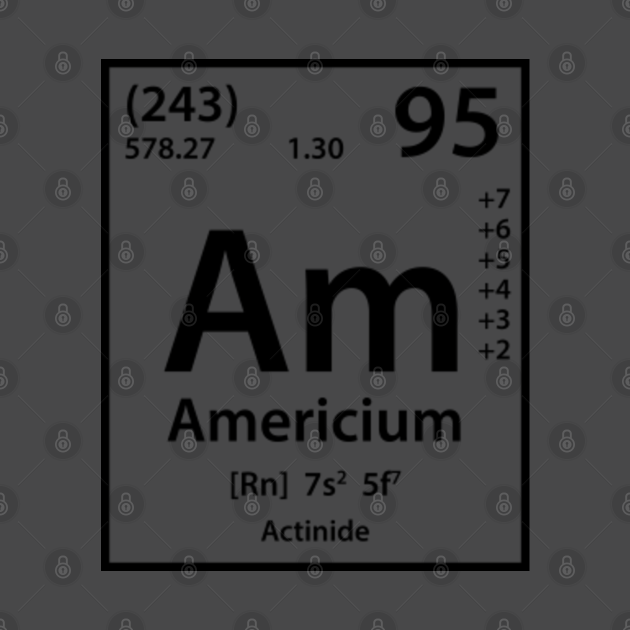 Americium Element (black) - Americium Element - Kids T-Shirt | TeePublic