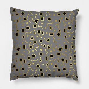 GREY And Black Mod Shapes Pillow