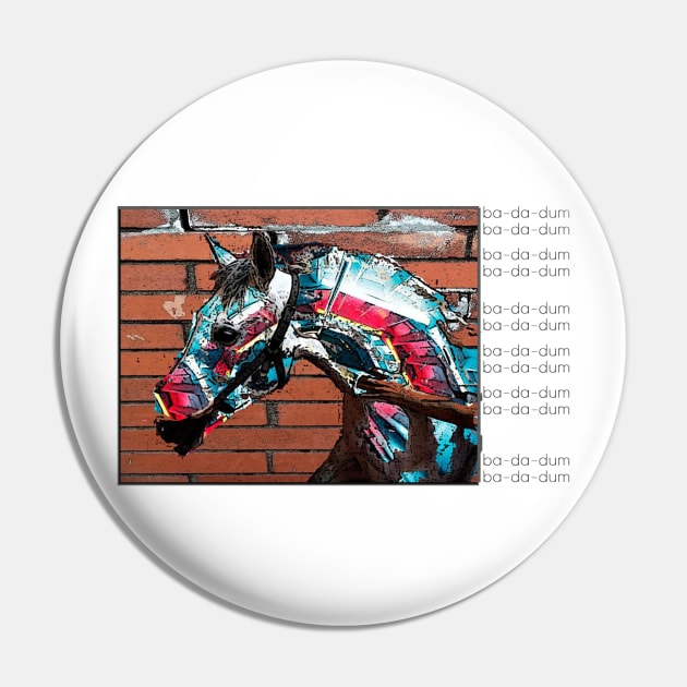 The Sound of a Running Horse Pin by DevanGill