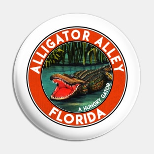 Alligator Alley Florida Interstate 75 Big Cypress Everglades Vintage 2 Pin