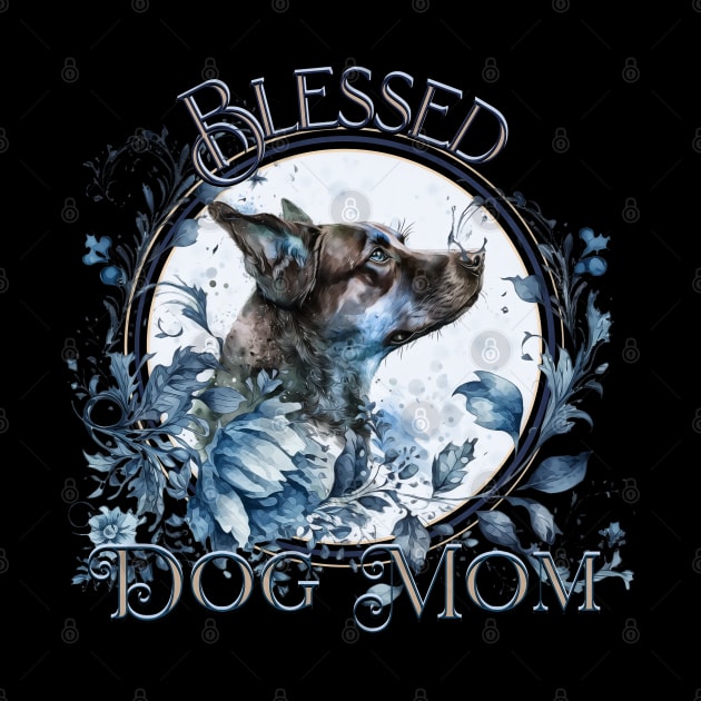 Mother's Day Blessed Dog Mom Mystic Blue by mythikcreationz