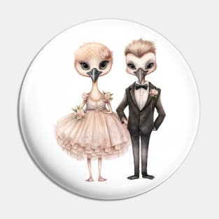 Ostrich Couple Gets Married Pin