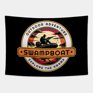 Swampboat Outdoor Adventure Design Tapestry