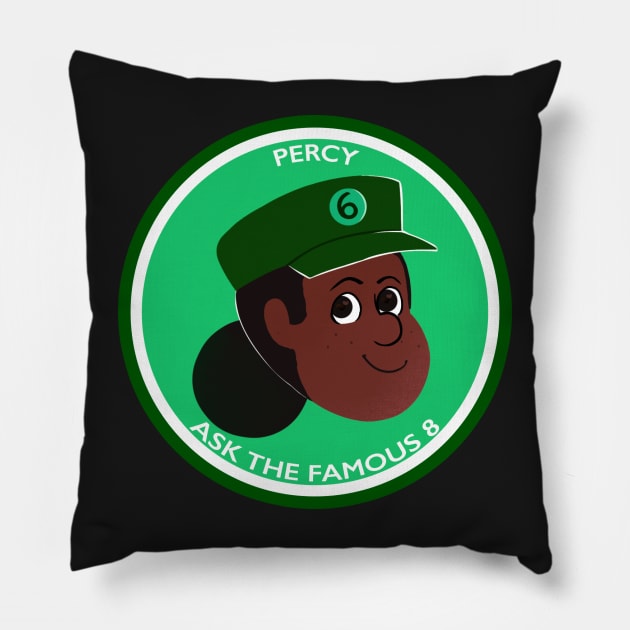 Percy Button - with text Pillow by sleepyhenry