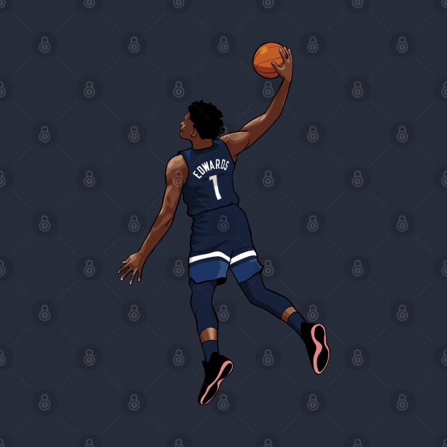 Anthony Edwards Vector Dunk by qiangdade