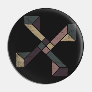 Abstract Geometry with Earth Tones Pin