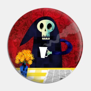 Coffee Break for the Grim Reaper Pin