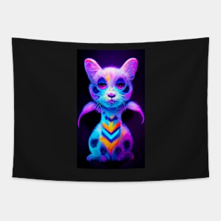 Psychedelic Kitten Tapestry