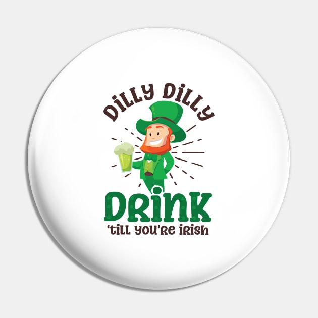 Funny St Patricks Day Shirt | Drink Until Irish Pin by Gawkclothing