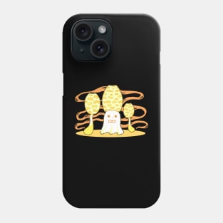 A Ghost in a yellow mushroom hat Phone Case