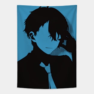 Oshi no Ko or My Star All Anime MC : Aquamarine Hoshino in Awesome Minimalist Vintage Pop Art Design Tapestry