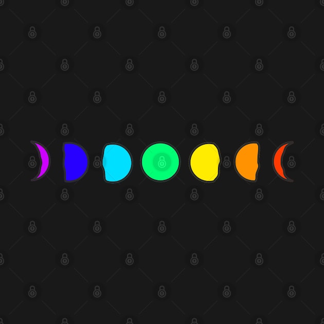 Rainbow Moon Phases by faiiryliite