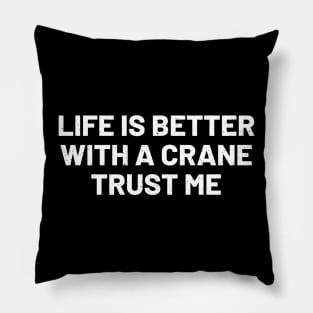 Life is better with a crane, trust me. Pillow