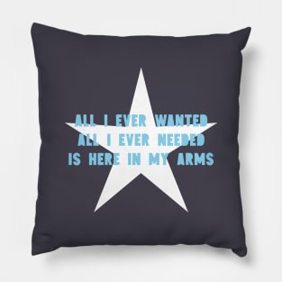 All I Ever Wanted, star, blue Pillow