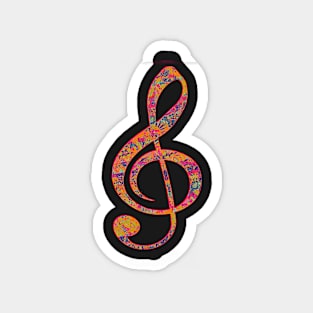 Psychedelic Music note 4 Magnet