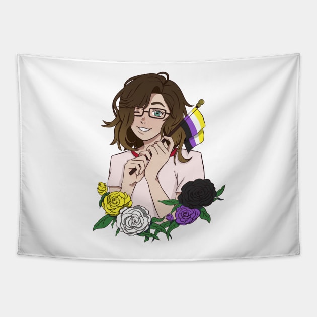 Non-Binary Pride Tapestry by saltuurn