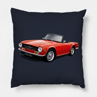 Triumph TR6 in red Pillow