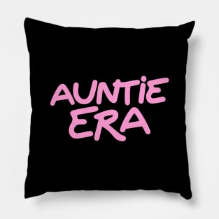 Pink Auntie Era Auntie Gifts New Aunt Cool Pillow