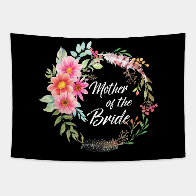 Mother of the Bride Floral Blush Wedding Gift Tapestry by Fowlerbg