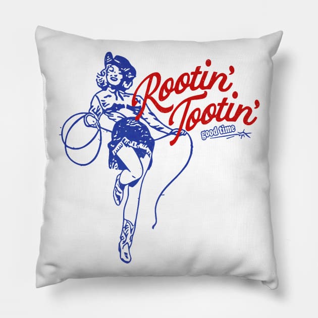 Vintage Rootin Tootin Good Time Western Cowgirl Girl Women Pillow by Trogexy Pearcepn