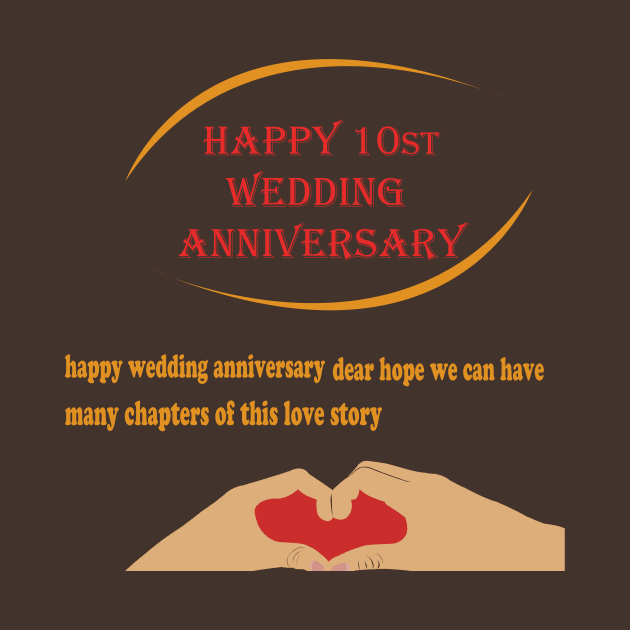 happy 10st wedding anniversary by best seller shop