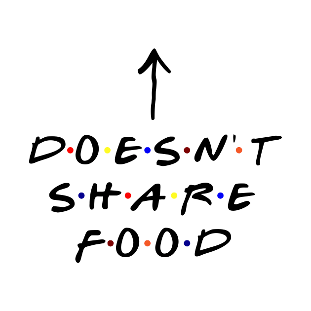 [Insert Name] doesn't share food! (Black Text) by TMW Design