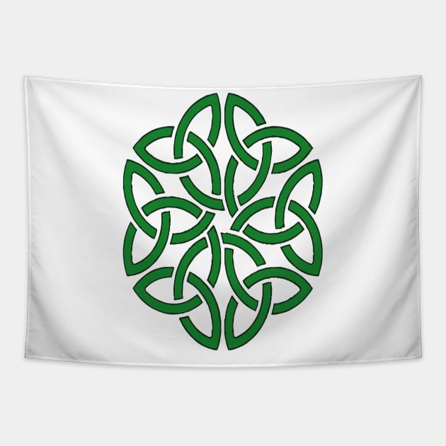 Shamrock Celtic Art Knotwork Design Tapestry by taiche