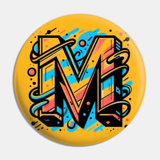 Letter M design graffity style Pin