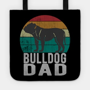 Vintage Bulldog Dad Retro Dog Animal Owner Tote