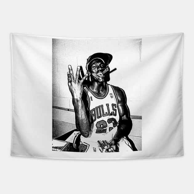 Michael Jordan Champ Tapestry by RUMORE