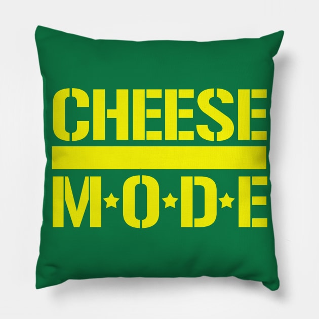 Cheese Mode Pillow by geekingoutfitters