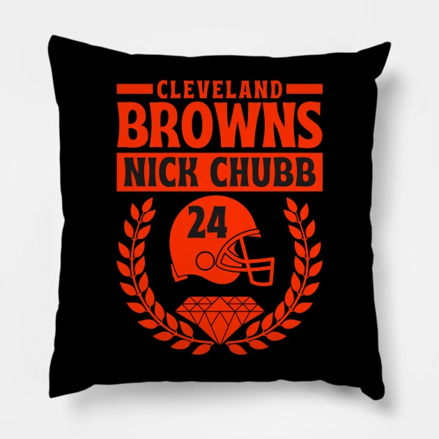 Cleveland Browns 24 Nick Chubb American Football Pillow by Astronaut.co