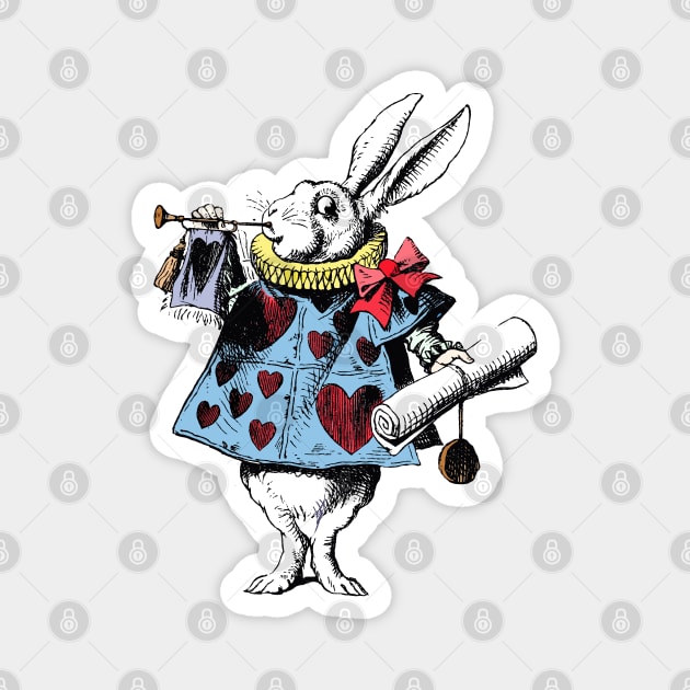 White Rabbit Magnet by MandyE