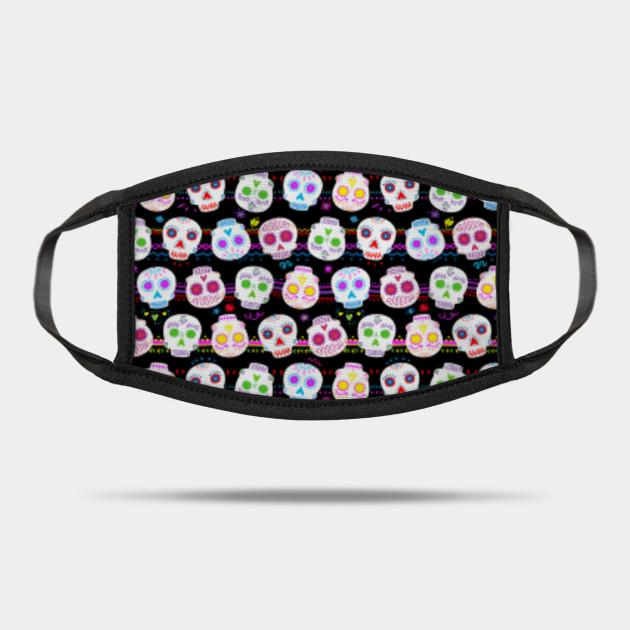 Day Of The Dead Sugar Skulls Sugar Skulls Mask Teepublic Au