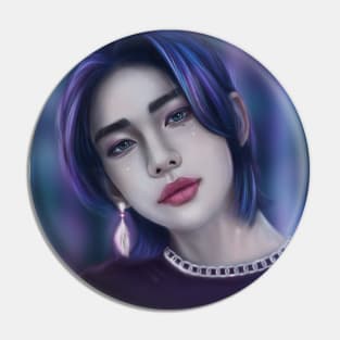 Hyunjin with blue eyes Pin