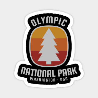 Olympic National Park Retro Magnet