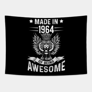 Made In 1964 60 Years Of Being Awesome Birthday Tapestry