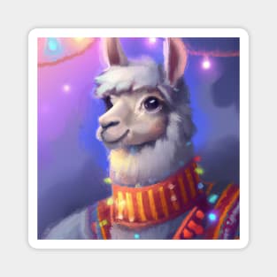 Cute Llama Drawing Magnet