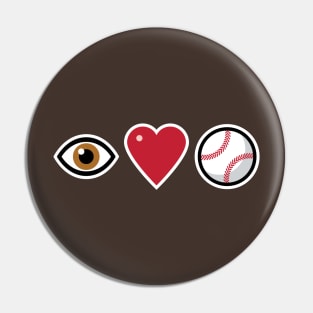 I Love Baseball Pin