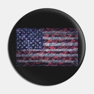 Rustic American Flag Pin