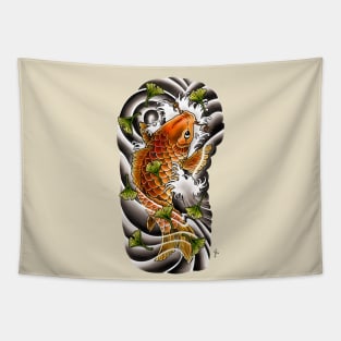 Ginkgo Koi fish Tapestry