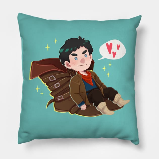 Merlin’s boots Pillow by staypee