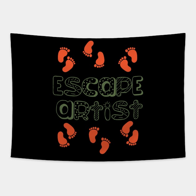 Child Escape Artist Tapestry by jslbdesigns